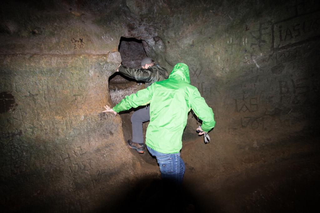 Inside Sönghellir on the Snæfellsnes peninsula. Photo by Sigurður Fjalar.