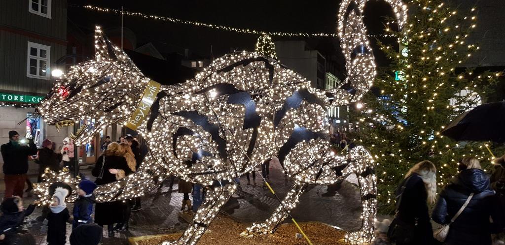 The Icelandic Christmas is on display in central Reykjavik.