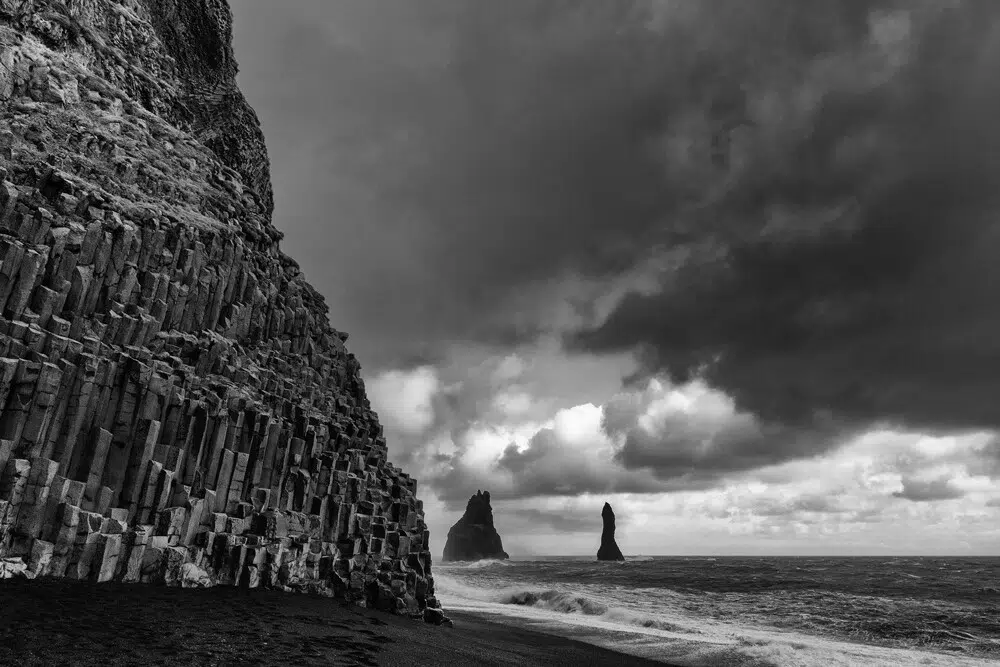 Reynisfjara black sea beach