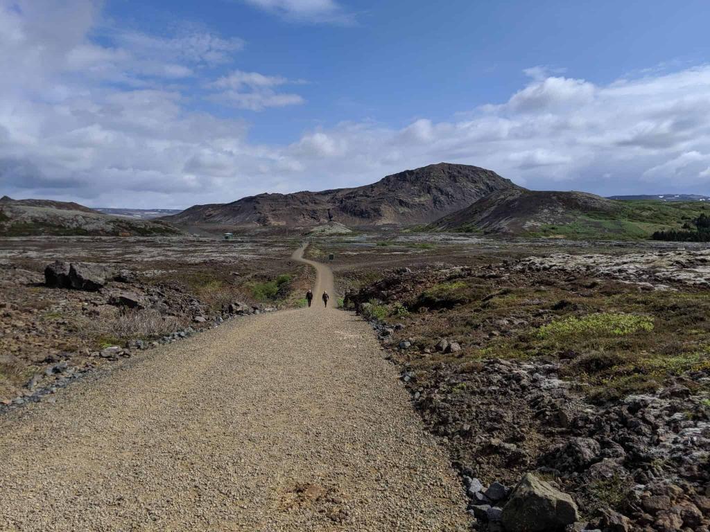 The road towards Helgafell.