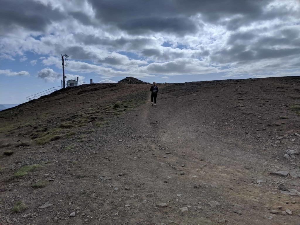 The destination of the Reykjavik family friendly hiking trail at Úlfarsfell.