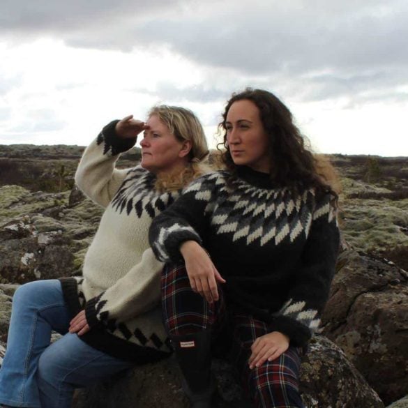 Ester Sveinbjarnardóttir and Birgitta Sigursteinsdottir poke fun at mythical Iceland.