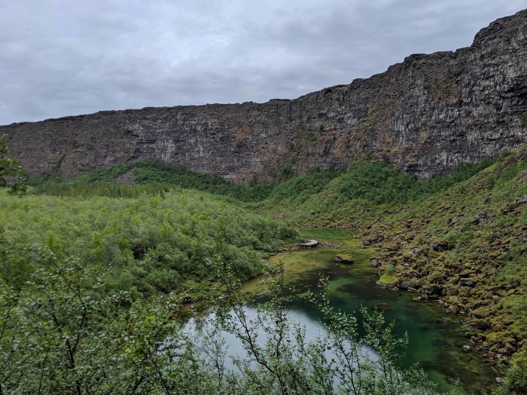 Botnstjörn pond in Ásbyrgi