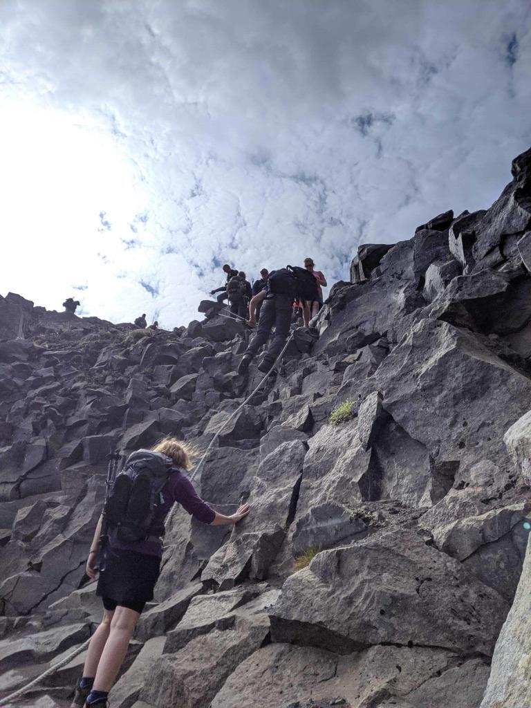 Descending into the Jökulsárgljúfur canyon