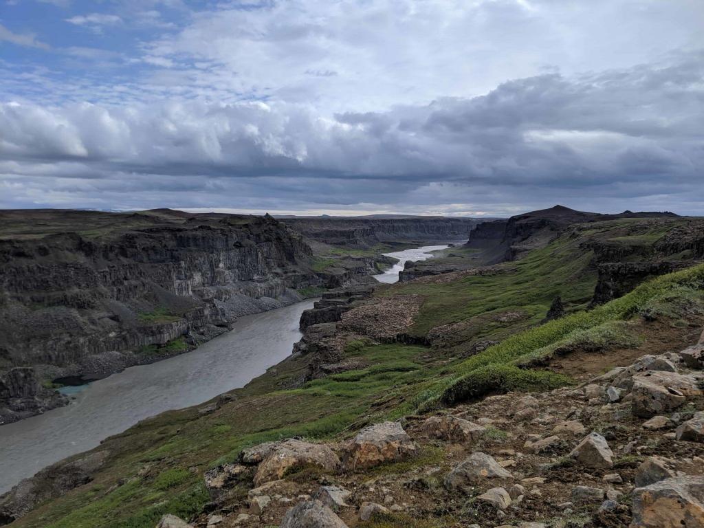 View of the Jökulsárgljúfur canyon.