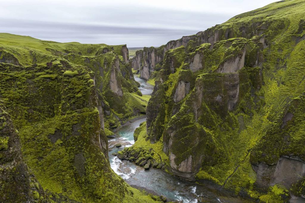 Fjaðrárgljúfurcanyon in Iceland.