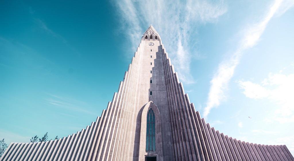 Hallgrimskirkja cathedral in Reykjavik, Iceland.