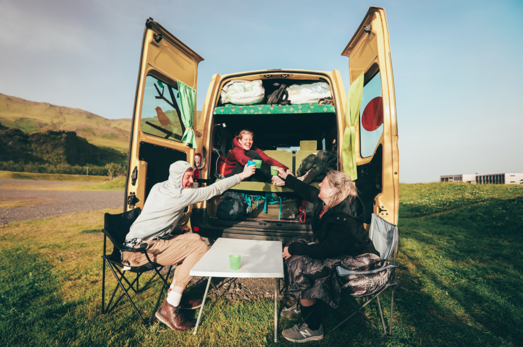Have fun and rent a camper van in Iceland.