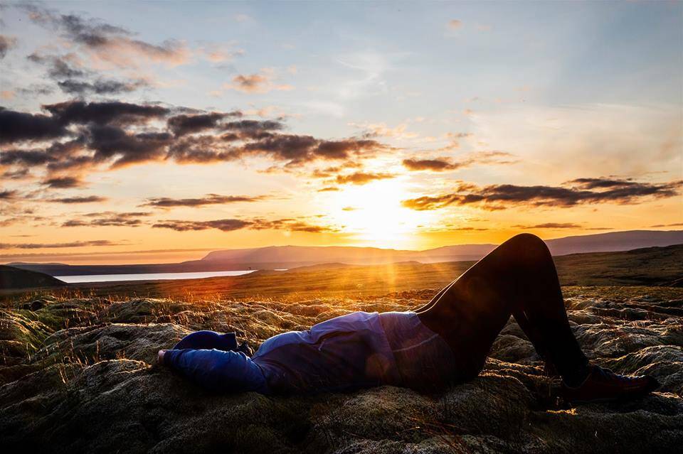 The midnight sun in Iceland.