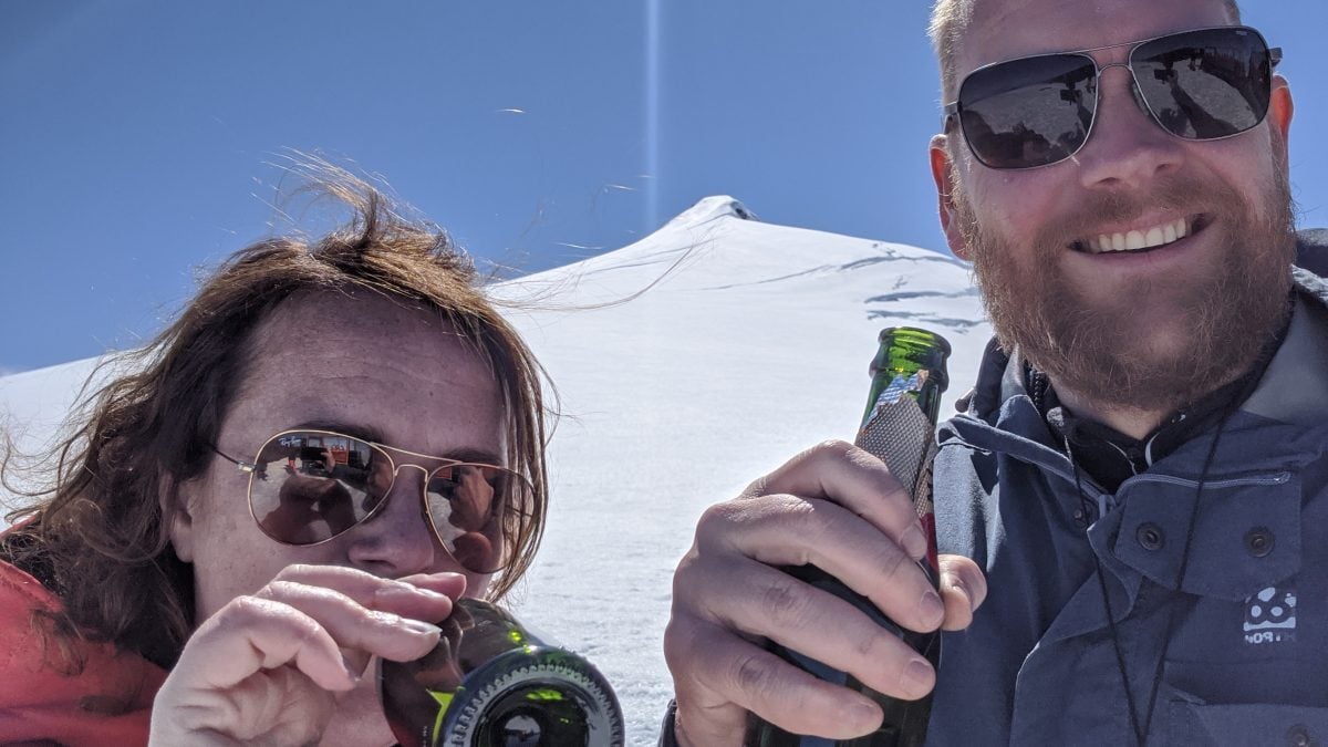 Snæfellsjökull glacier is even better with champagne – confirmed
