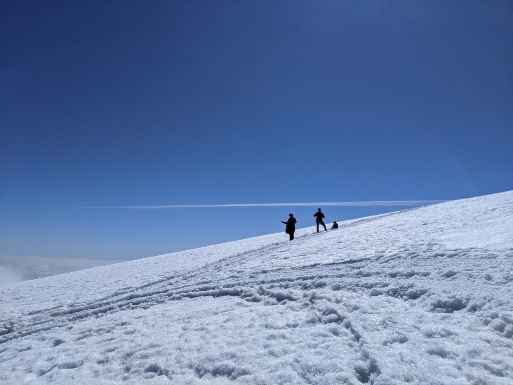 Family on Snæfellsjökull glacier