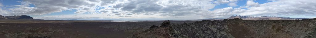 Panoramic view from Eldborg crater