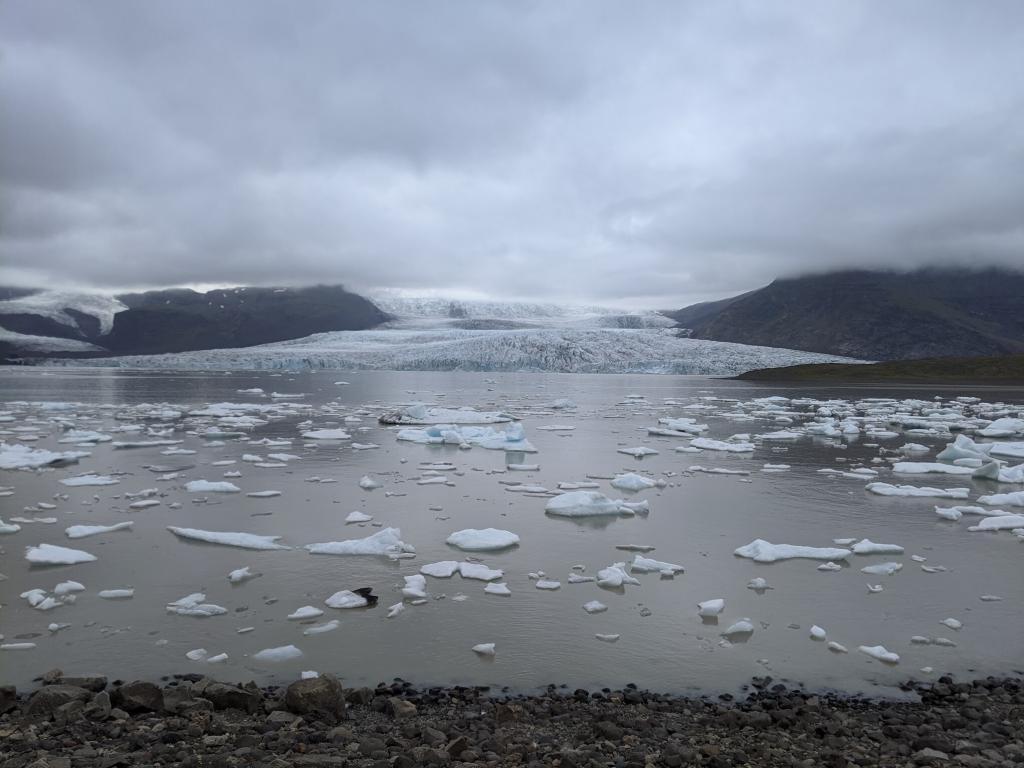 Fjallsárjökull glacier in south Iceland.