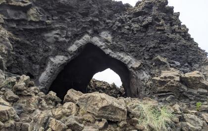 Kirkjan at the Dimmuborgir lava field.