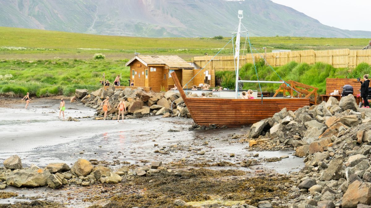 Relax in the hot tubs of Hauganes and enjoy delicious baccalá