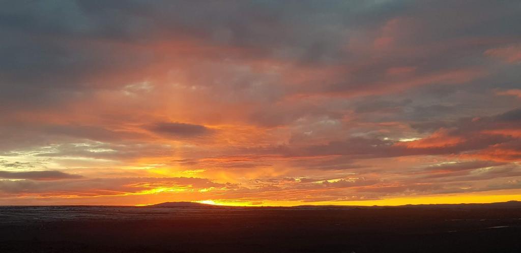 The sunset as seen from Kvverkfjöll.