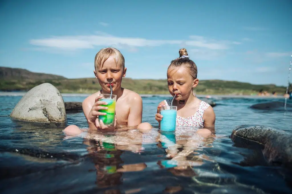 Vök baths is great for kids.