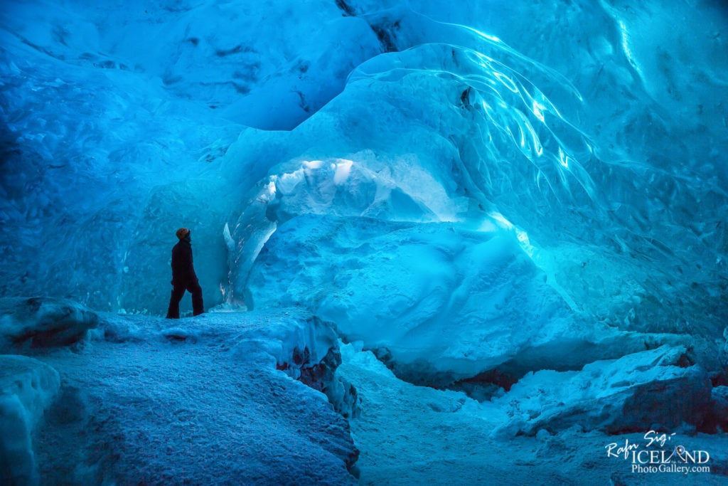 Ice Cave In Vatnajokull Glacier in Iceland.