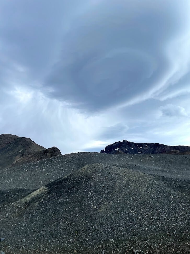 Cloud formations in the vicinity of Kverkfjöll in Iceland.