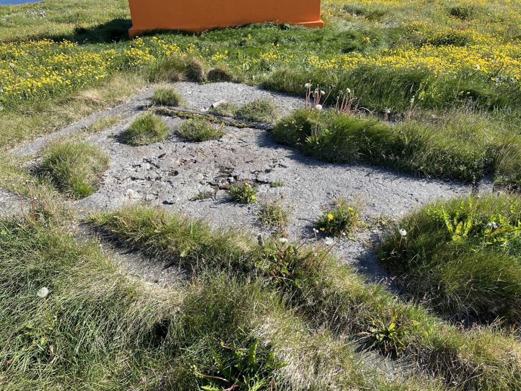 Remains of the lighthouse at Grímsey. It was destroyed in an air raid in 1942