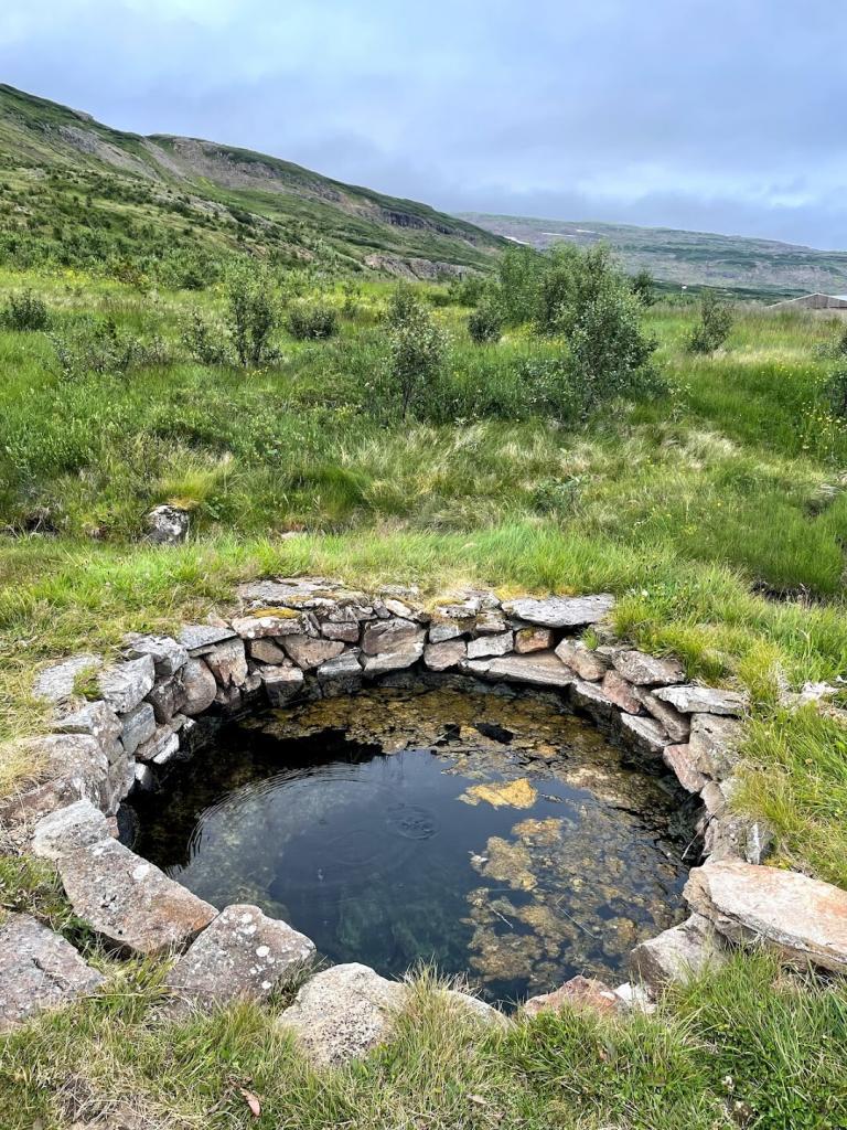 Pool near Laugarhóll hotel, blessed by the medieval bishop Guðmundur the good.