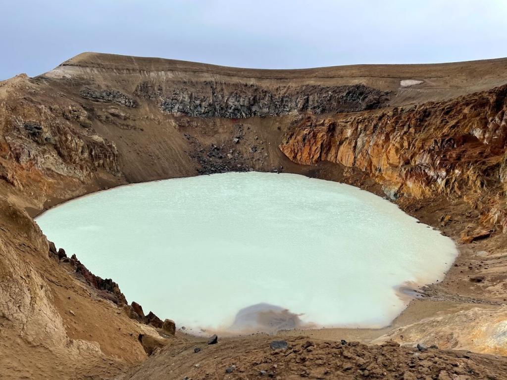 The Víti lagoon in the Askja caldera