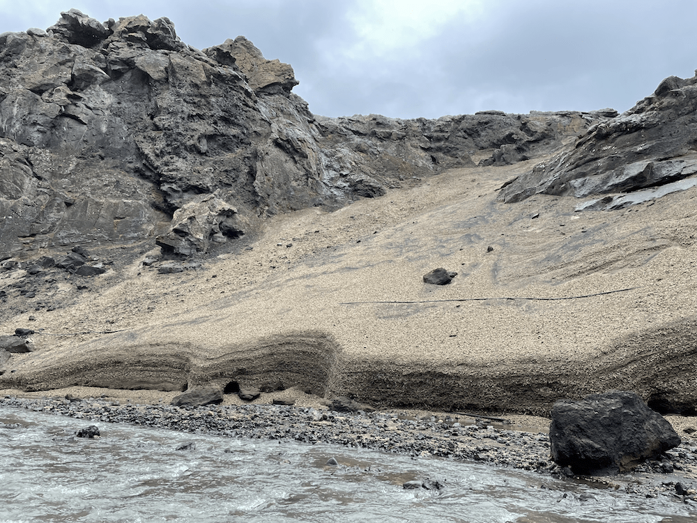 Highland shapes in Drekagil ravine in Iceland.