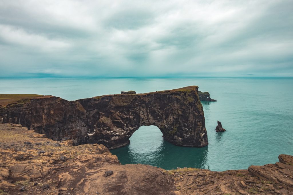 The Dyrholaey promontory in the south coast of Iceland