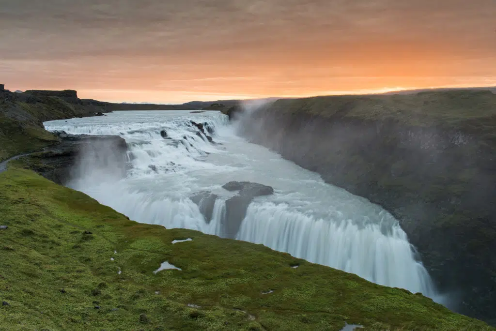 Gullfoss waterfall in Iceland.