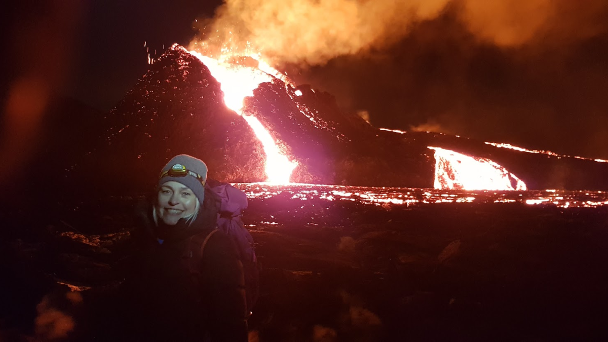 She watches Icelandic volcanoes while we sleep