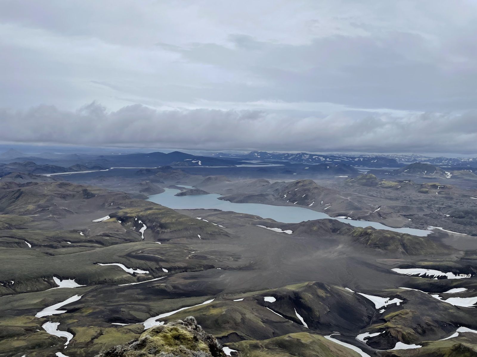 View from the top of Mt. Löðmundur in the Icelandic highlands