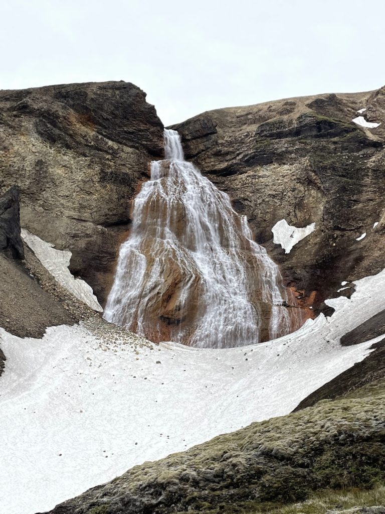 Rauðifoss waterfall in Iceland.