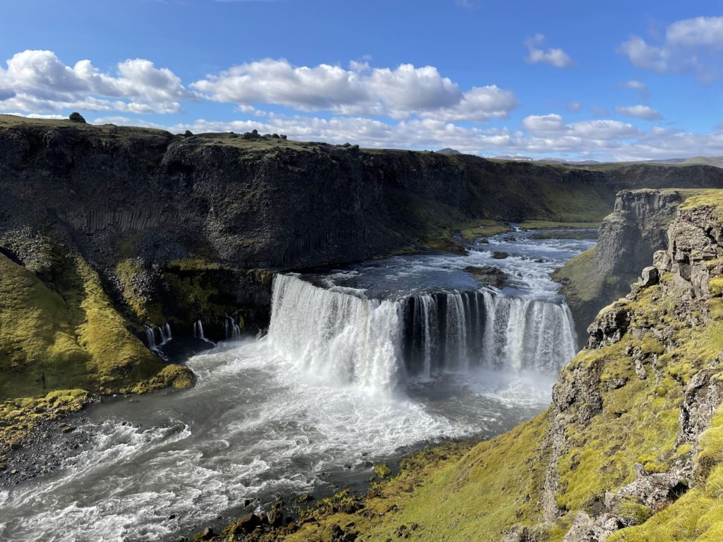 Axlarfoss waterfall in the Hólmsá river.