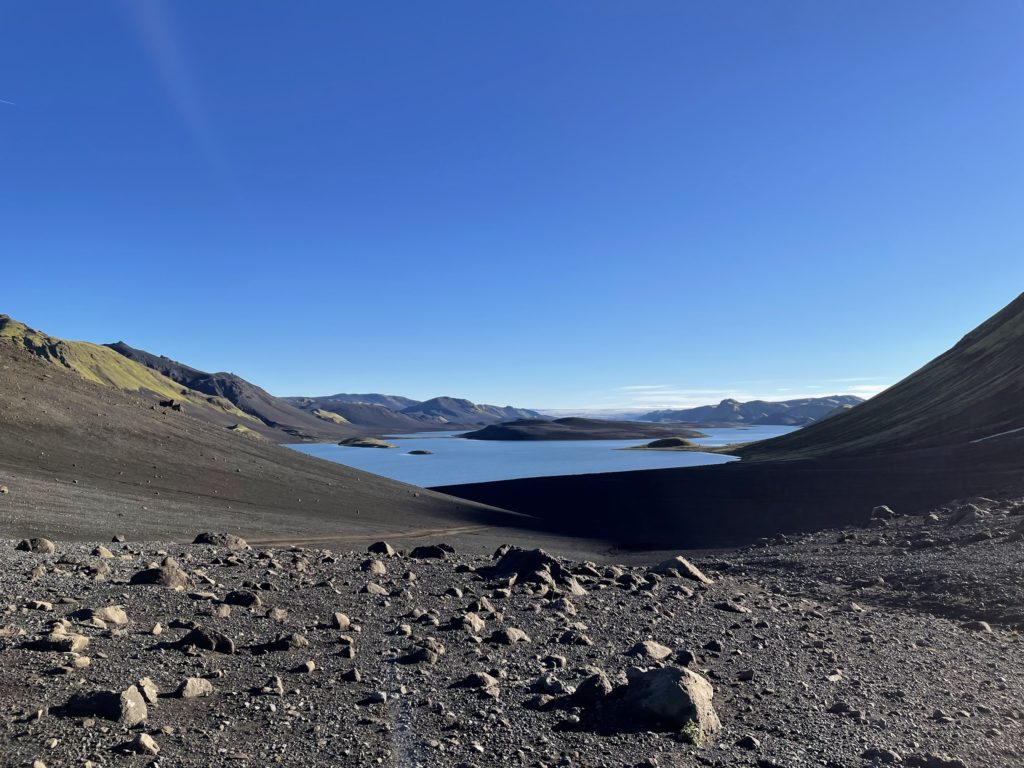 Lake Langisjór in the morning.