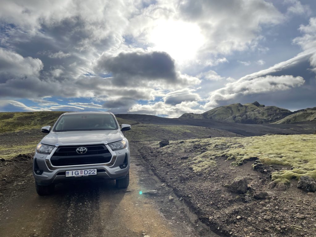 Toyota Hilux in the highlands of Iceland
