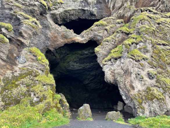 The Yoda cave at Hjörleifshöfði