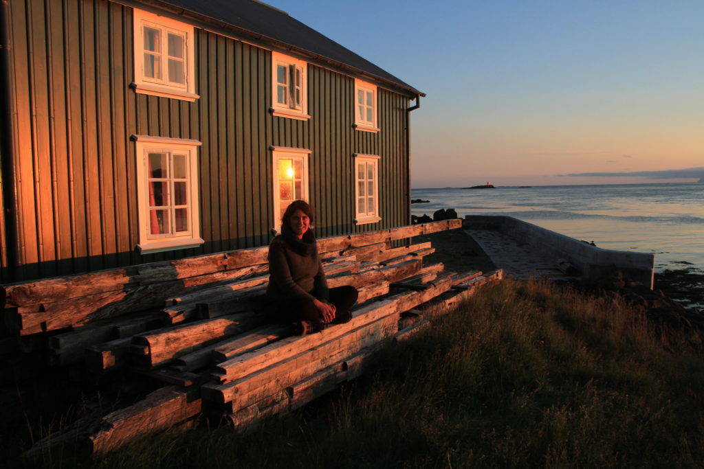 Sarah Thomas at Flatey. Photo credit: Ben Macfadyen