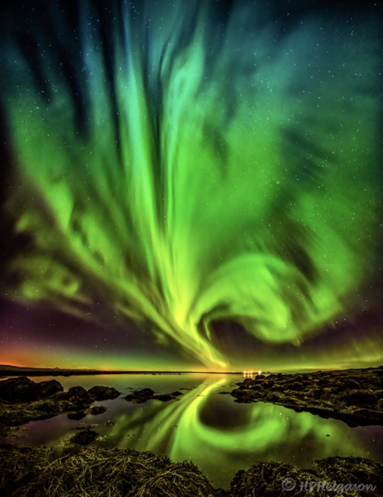 Northern lights photograph by Hallgrímur P. Helgason