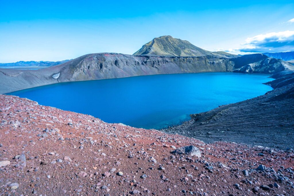 The Icelandic highland lake of Hnausapollur.
