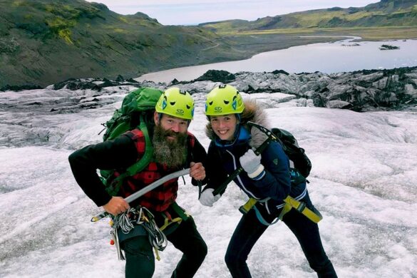 Einar from Glaciers and Waterfalls with a fellow guide.