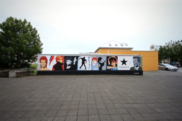 Mural dedicated to David Bowie in Akranes, Iceland.