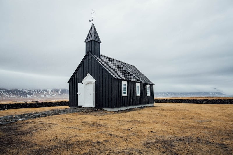 The church at Búðir on the Snæfellsnes peninsula. Photo by Cassidy Dickens on Unsplash.