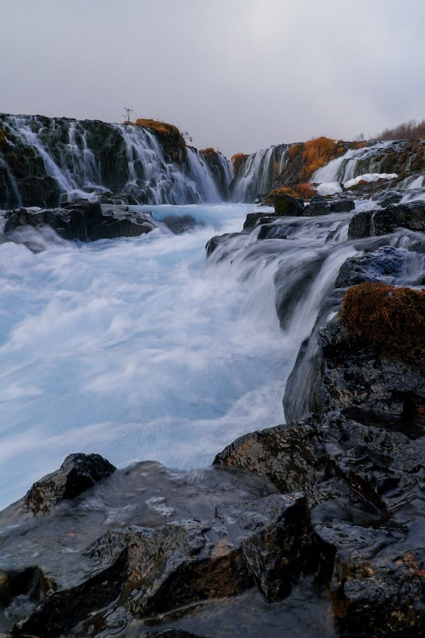 Brúarfoss waterfall in Iceland.