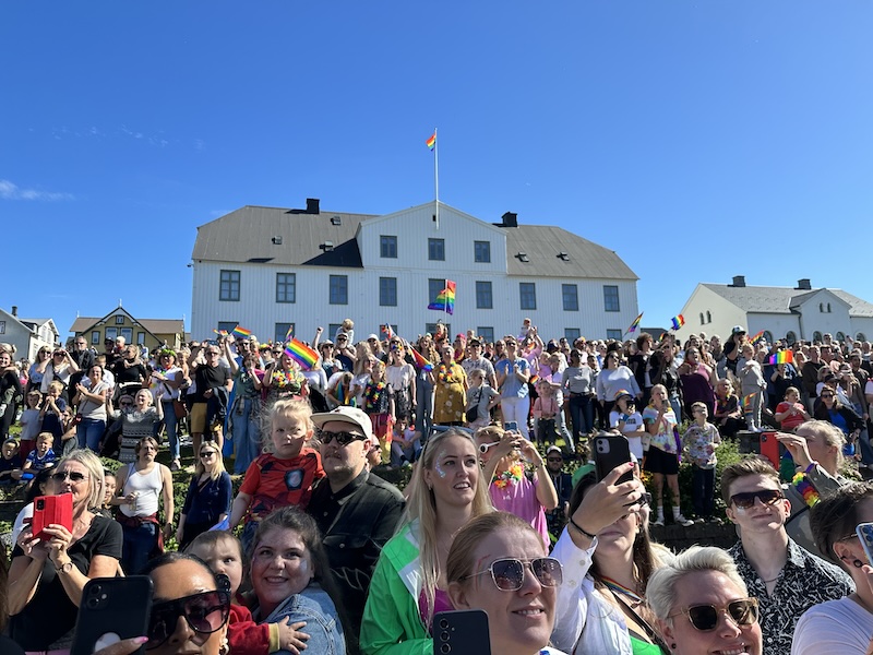 Tens of thousand of people watched and cheered the Reykjavik Pride parade.