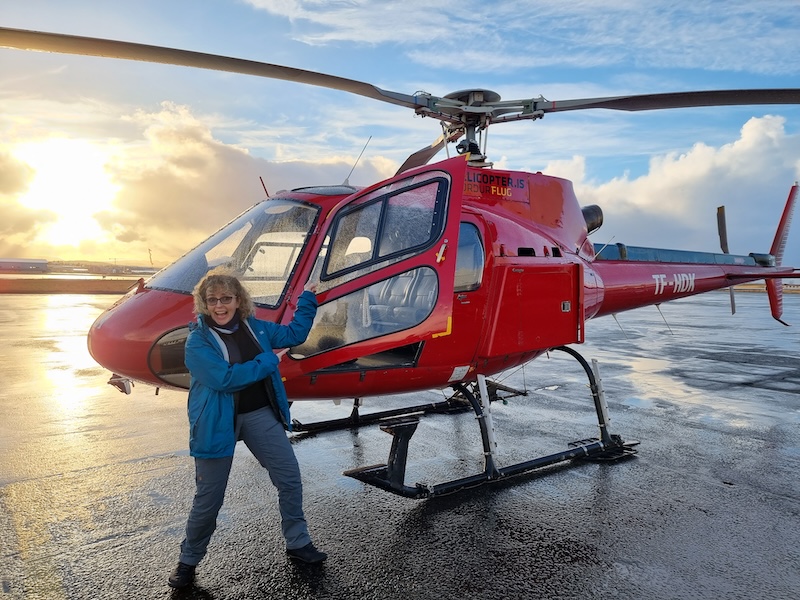 Lee-Anne Fox was excited about her first helicopter ride.