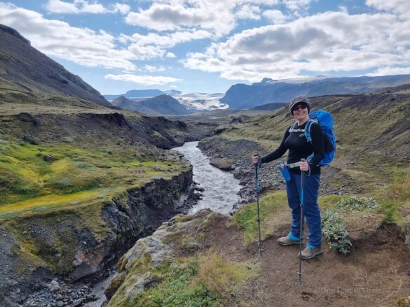 Lee-Anne Fox in her element on the Laugavegur trail in Iceland.