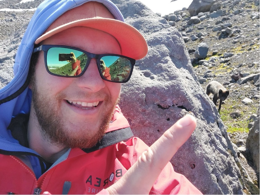 Obligatory selfie with a fox on the Panorama day hike.