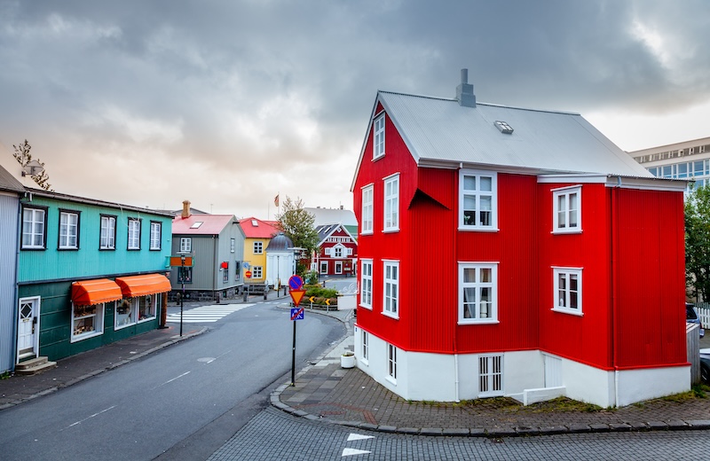 The houses in the older part of Reykjavik are known for being colorful.