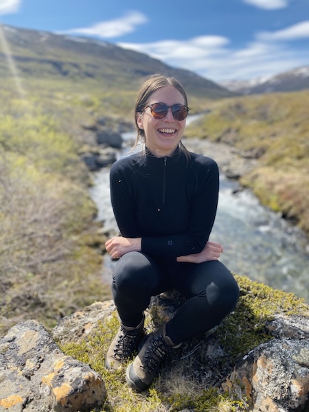 Dagný Björg Stefánsdóttir chills out in the wonderful Heydalur valley in the Westfjords in Iceland.
