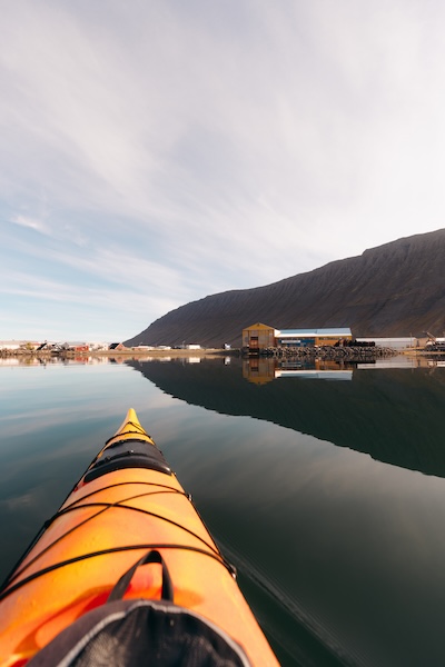 Sea kayaking in Ísafjörður.